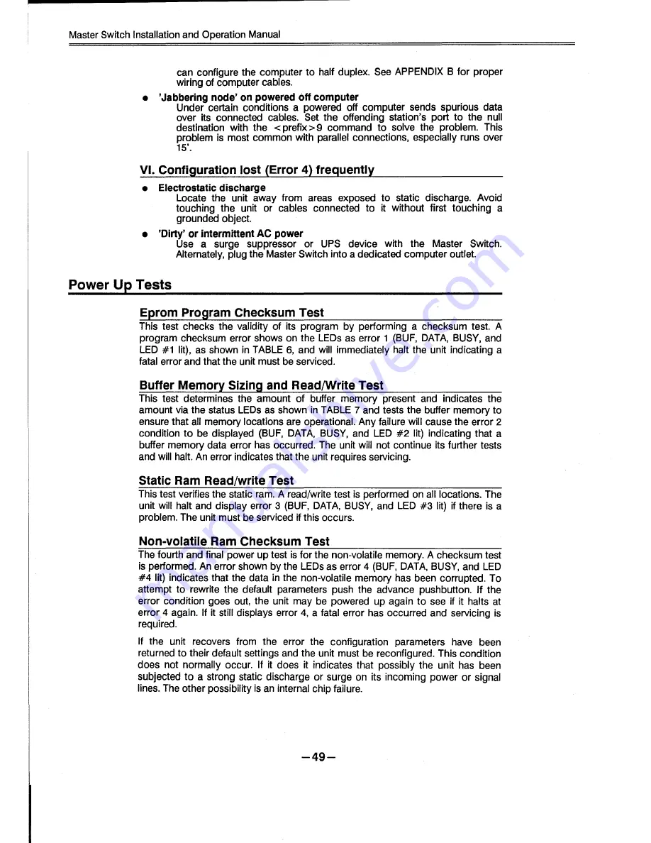 Rose electronics MASTER SWITCH Installation And Operation Manual Download Page 52