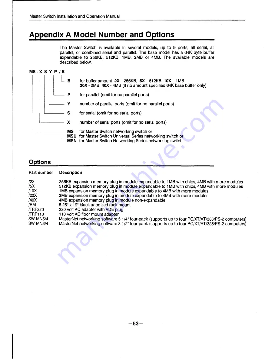 Rose electronics MASTER SWITCH Скачать руководство пользователя страница 56