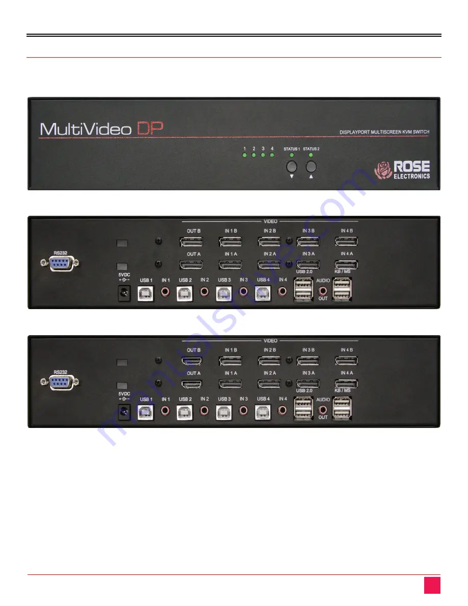 Rose electronics MultiVideo DP MDM-4T2DP-A1 Installation And Operation Manual Download Page 6