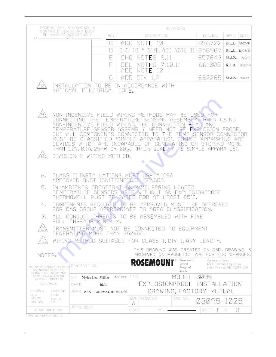 Rosemount 3095 Product Manual Download Page 100