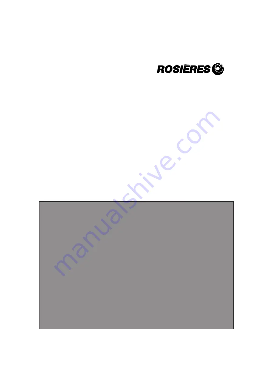 ROSIERES Bocuse Operating Instructions Manual Download Page 1