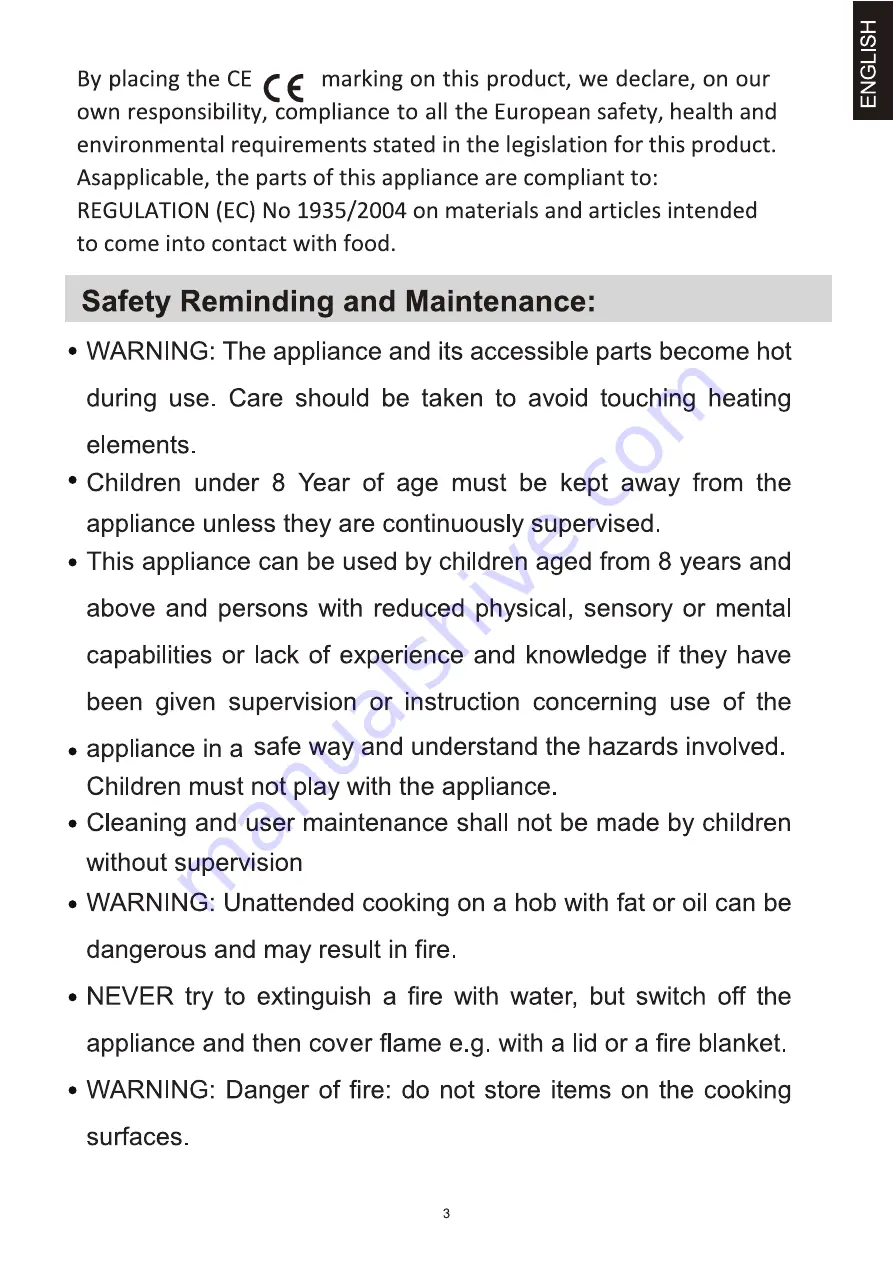 ROSIERES RCM633IS Instruction Manual Download Page 3