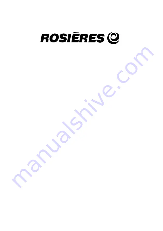 ROSIERES RDCF 43 MIN Use And Maintenance Instructions Download Page 1