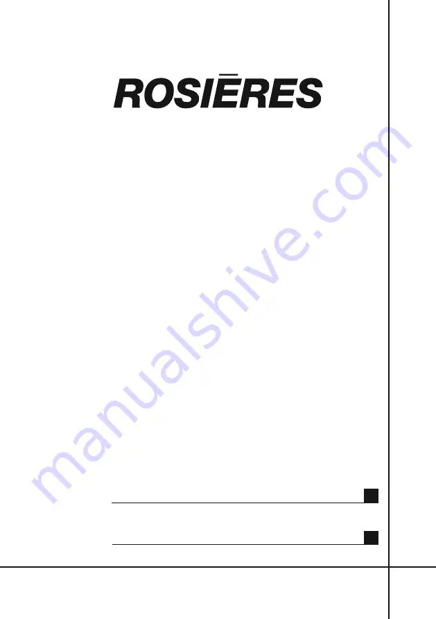 ROSIERES RFZ317IPNI User Instructions Download Page 1