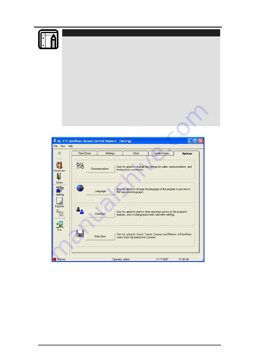 Rosslare AC-115 Software Manual Download Page 22