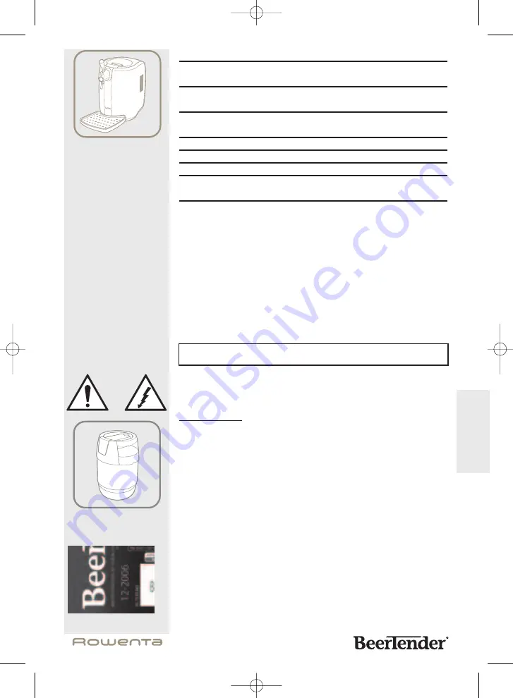 Rowenta BeerTender Manual Download Page 86