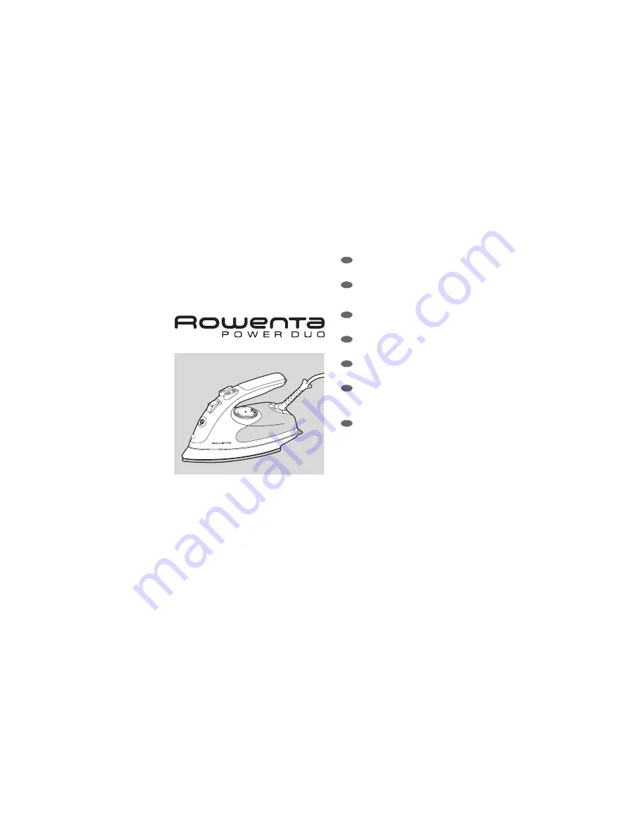 Rowenta POWER DUO 1103465594 Скачать руководство пользователя страница 1