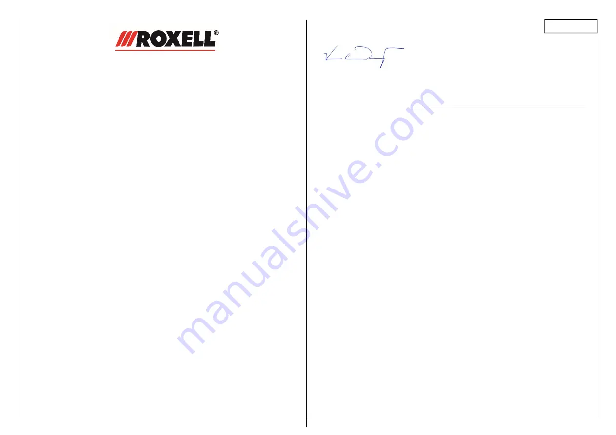 Roxell CoMeo Use And Assembly Manual Download Page 20