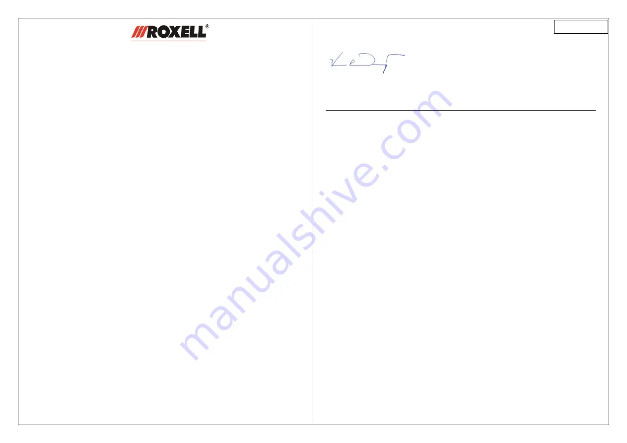 Roxell FLEX-AUGER FA 125 Use And Assembly Manual Download Page 22