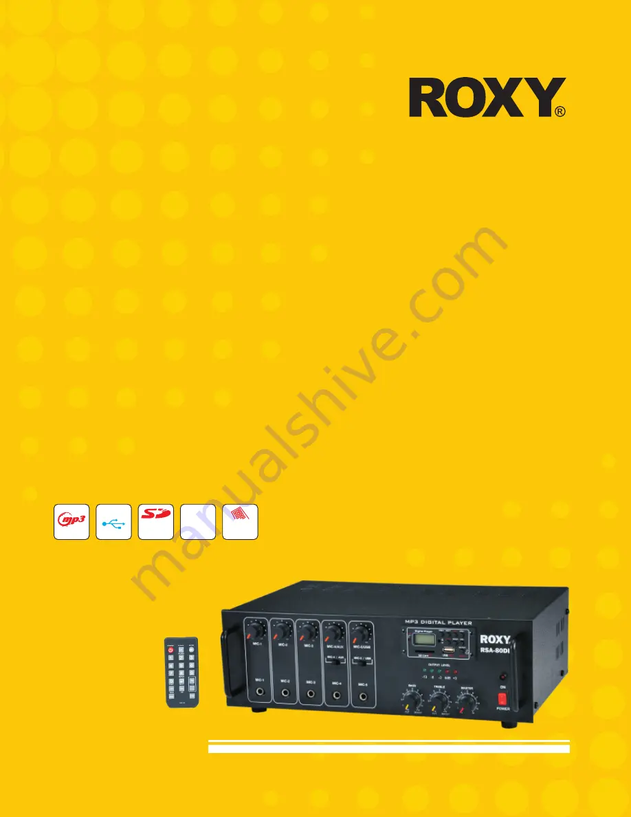 Roxy RSA-80DP Скачать руководство пользователя страница 1