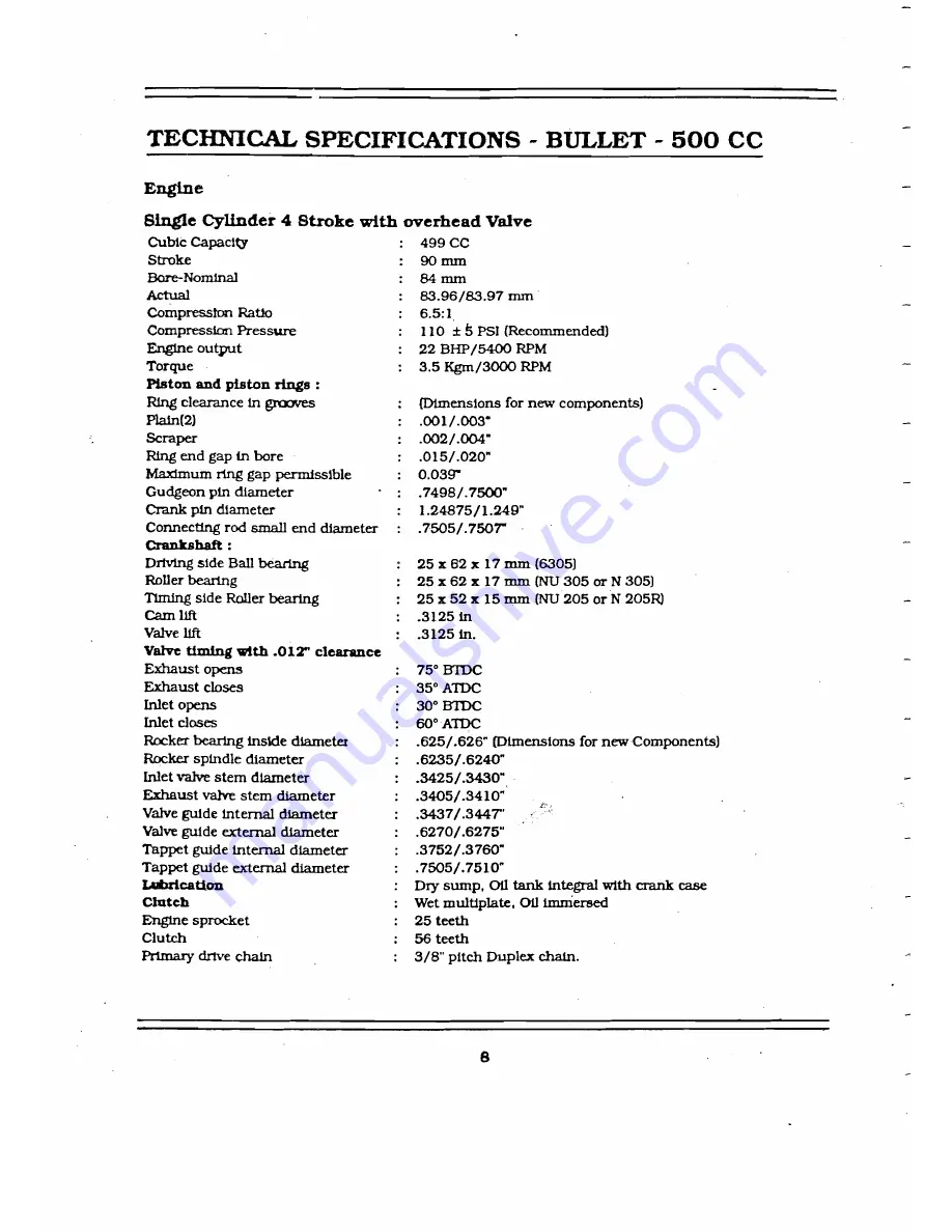 Royal Enfield Bullet Workshop Manual Download Page 9