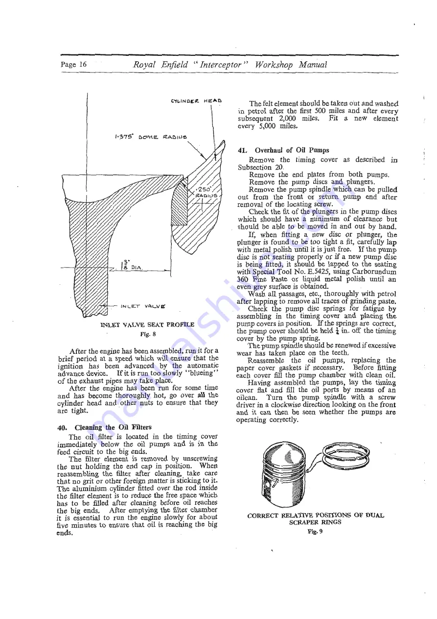 Royal Enfield INTERCEPTOR 1965 Workshop Maintenance Manual Download Page 16