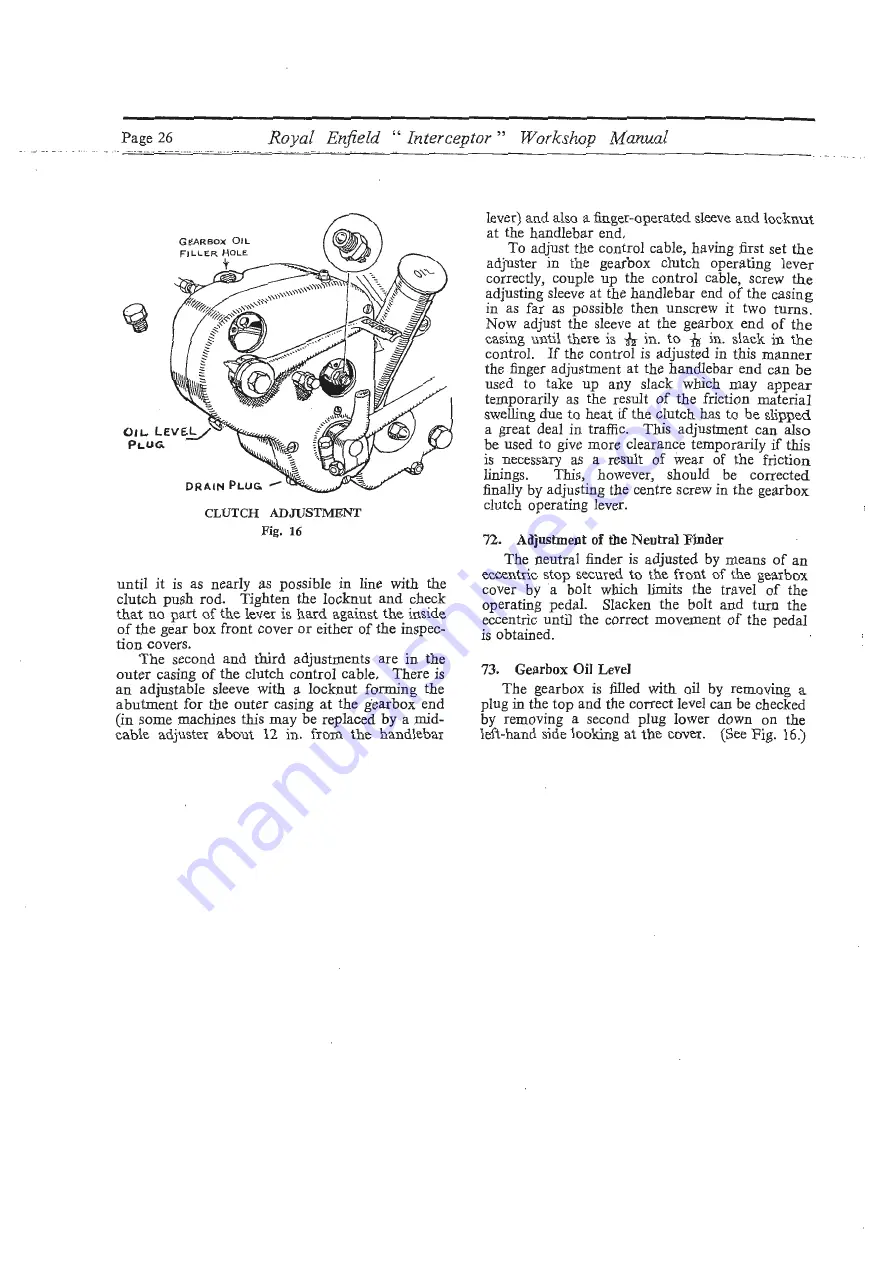 Royal Enfield INTERCEPTOR 1965 Workshop Maintenance Manual Download Page 26