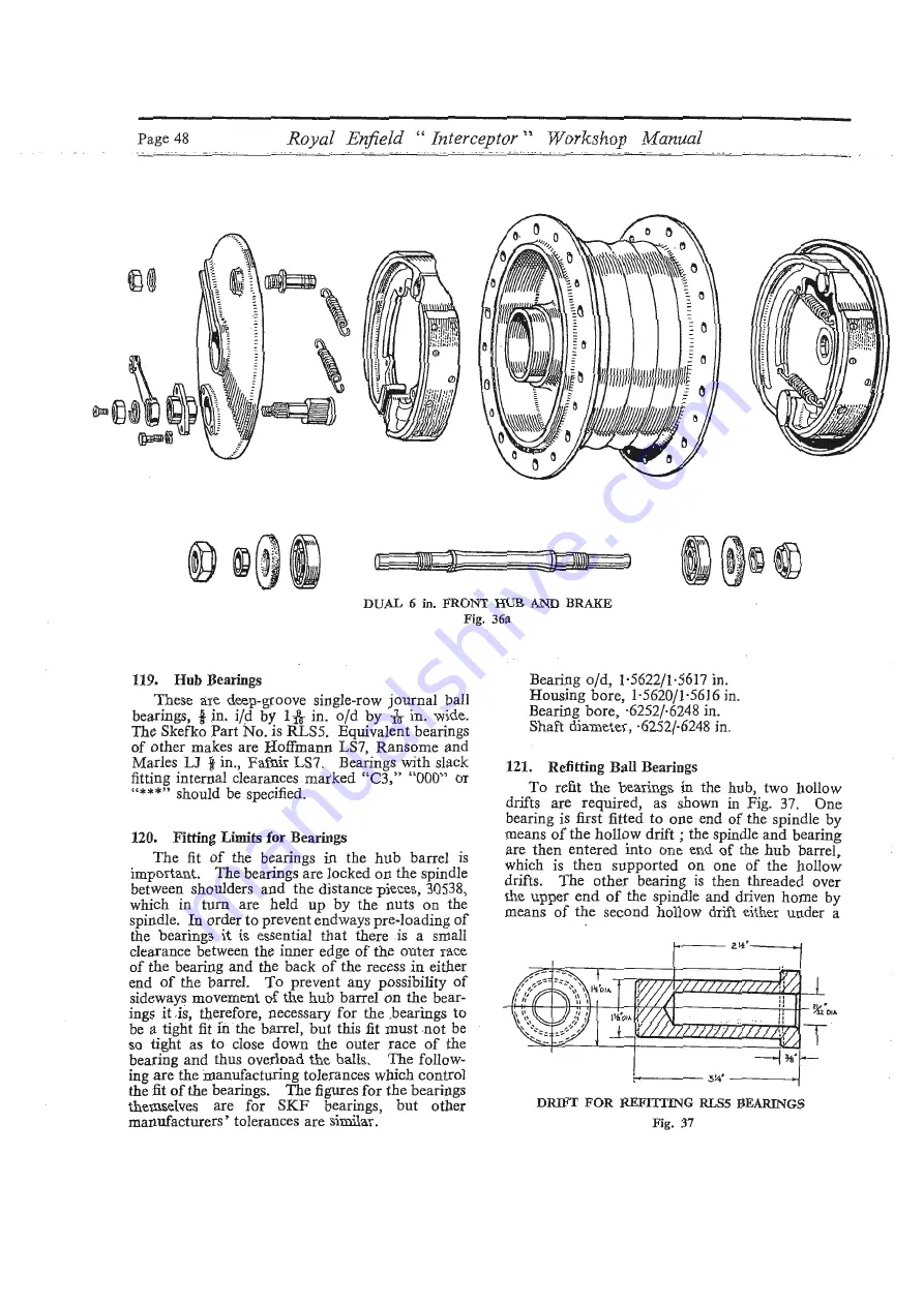 Royal Enfield INTERCEPTOR 1965 Workshop Maintenance Manual Download Page 48