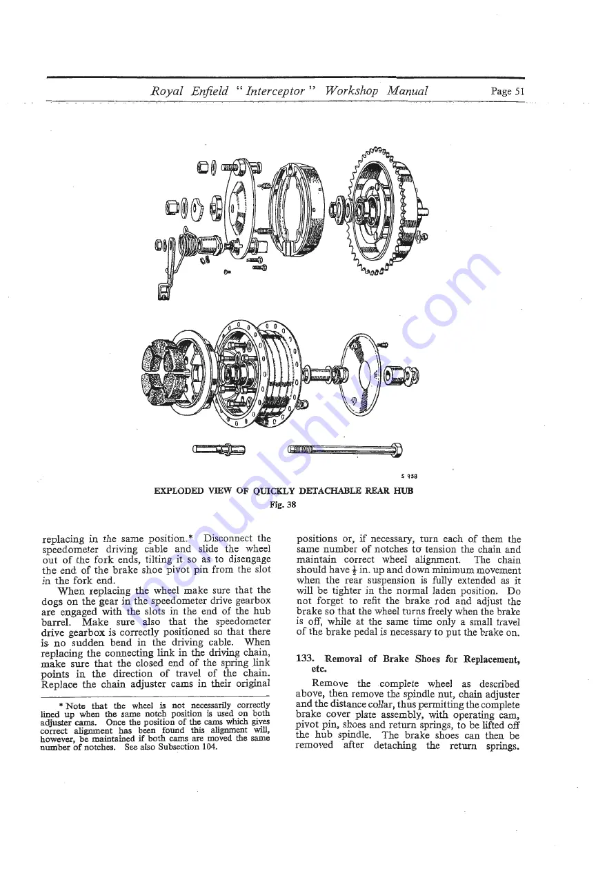 Royal Enfield INTERCEPTOR 1965 Workshop Maintenance Manual Download Page 51