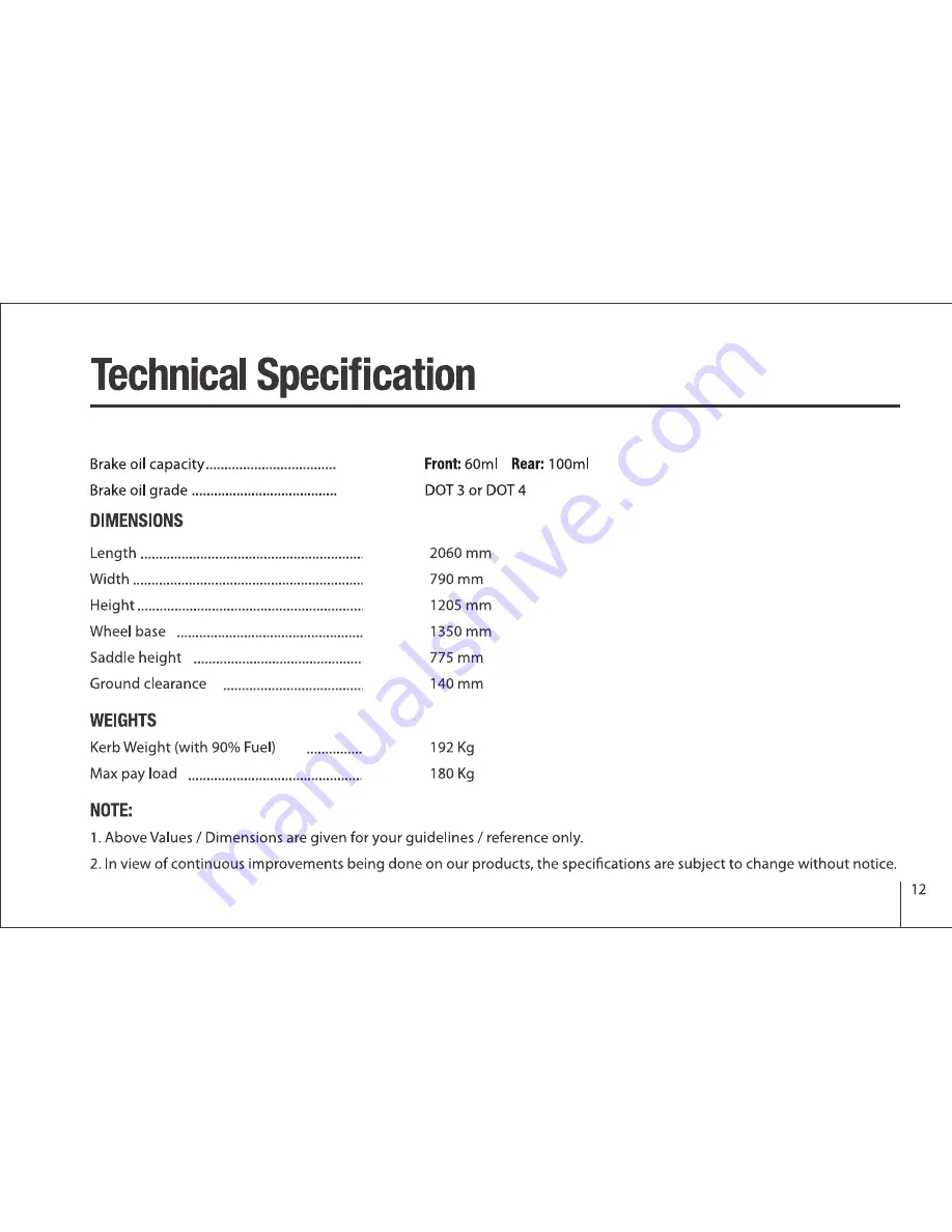 Royal Enfield Thunderbird 350 Owner'S Manual Download Page 12