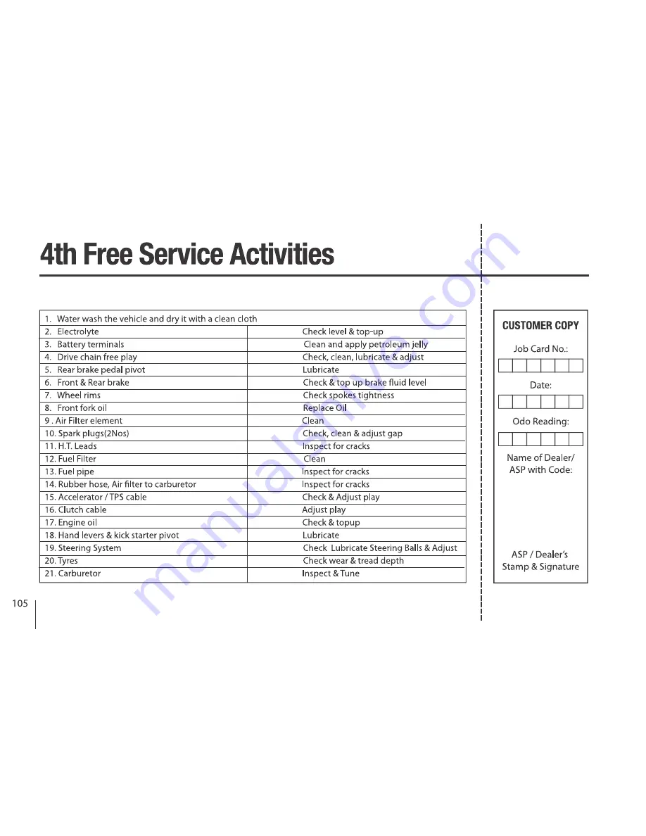 Royal Enfield Thunderbird 350 Owner'S Manual Download Page 105