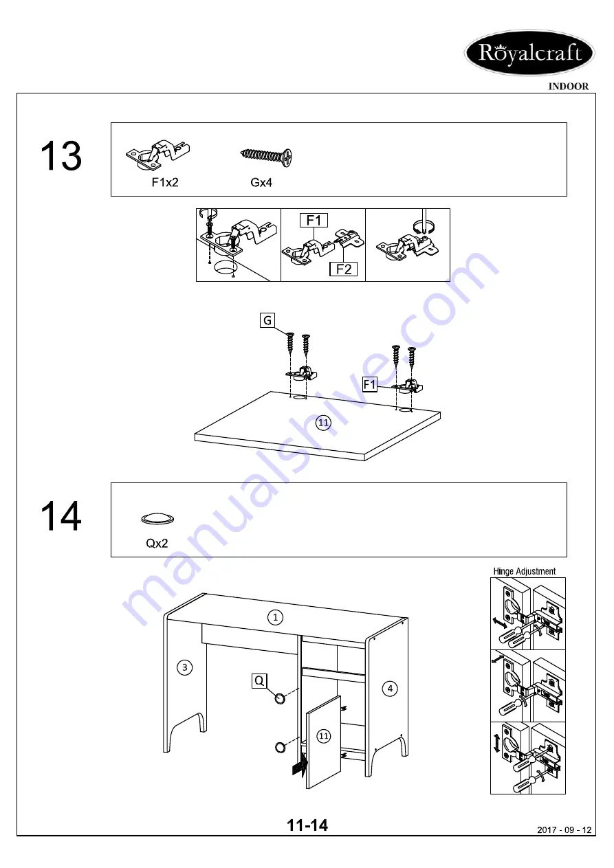 Royalcraft Bo Assembly Instructions Manual Download Page 11