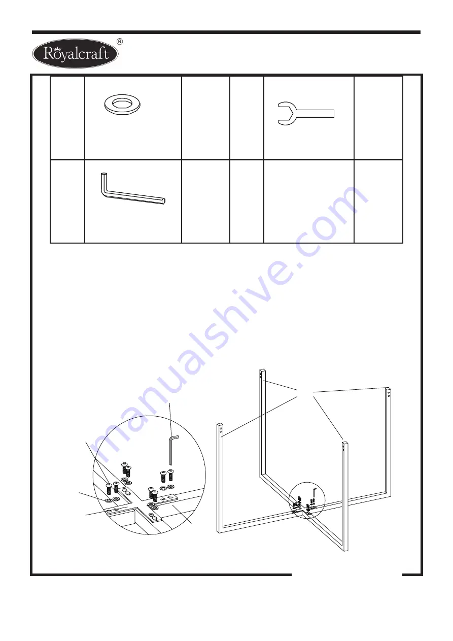 Royalcraft CANNES CAN08T-BLACK Assembly Instructions Manual Download Page 4