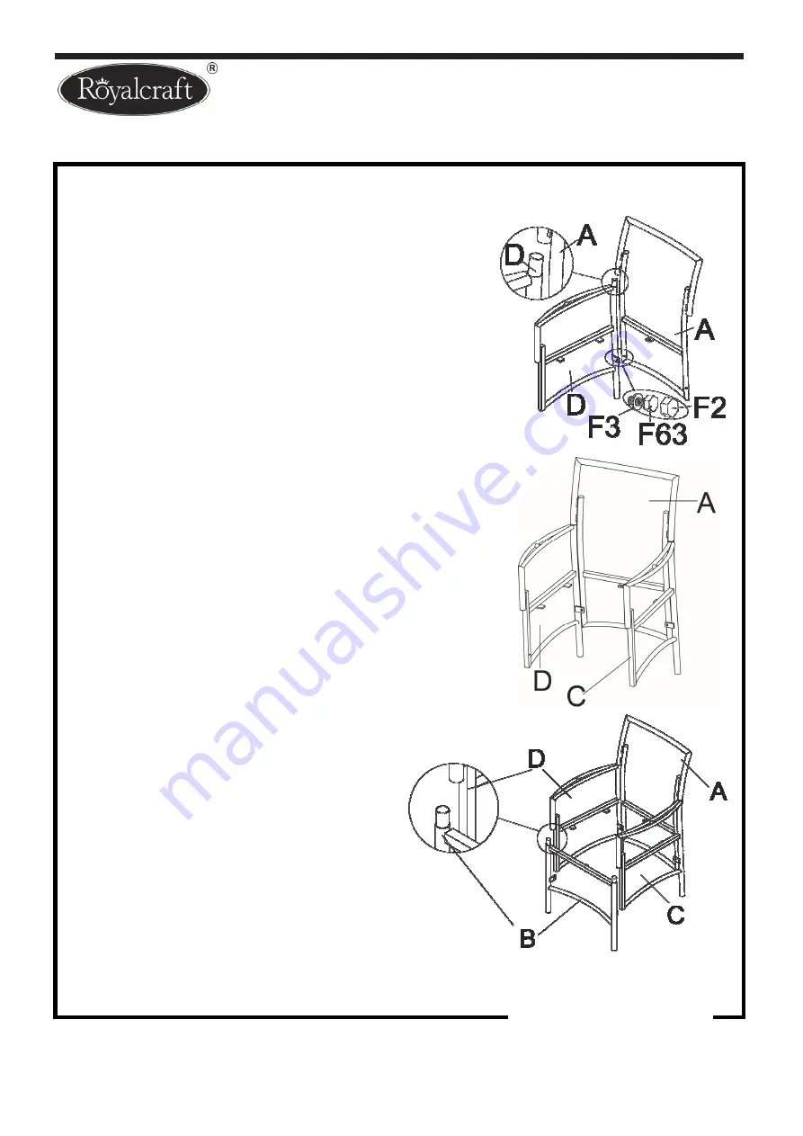 Royalcraft Cannes KD Carver Assembly Instructions Manual Download Page 4