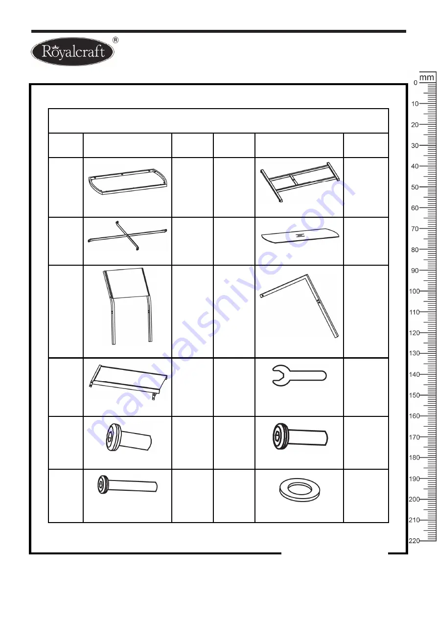 Royalcraft Capri 3 Piece Compact Dining Set Скачать руководство пользователя страница 4