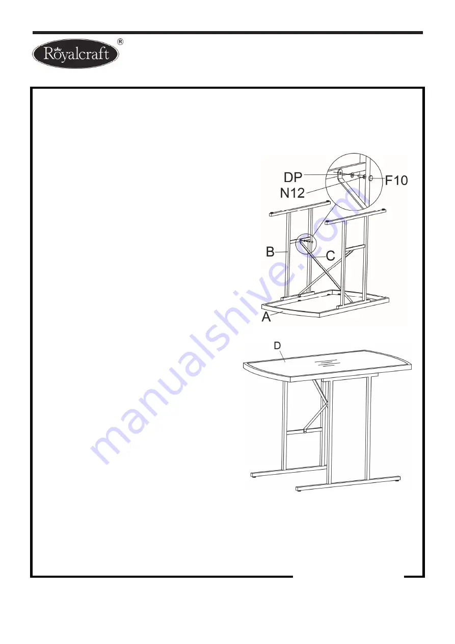 Royalcraft Capri 3 Piece Compact Dining Set Assembly Instructions Manual Download Page 7