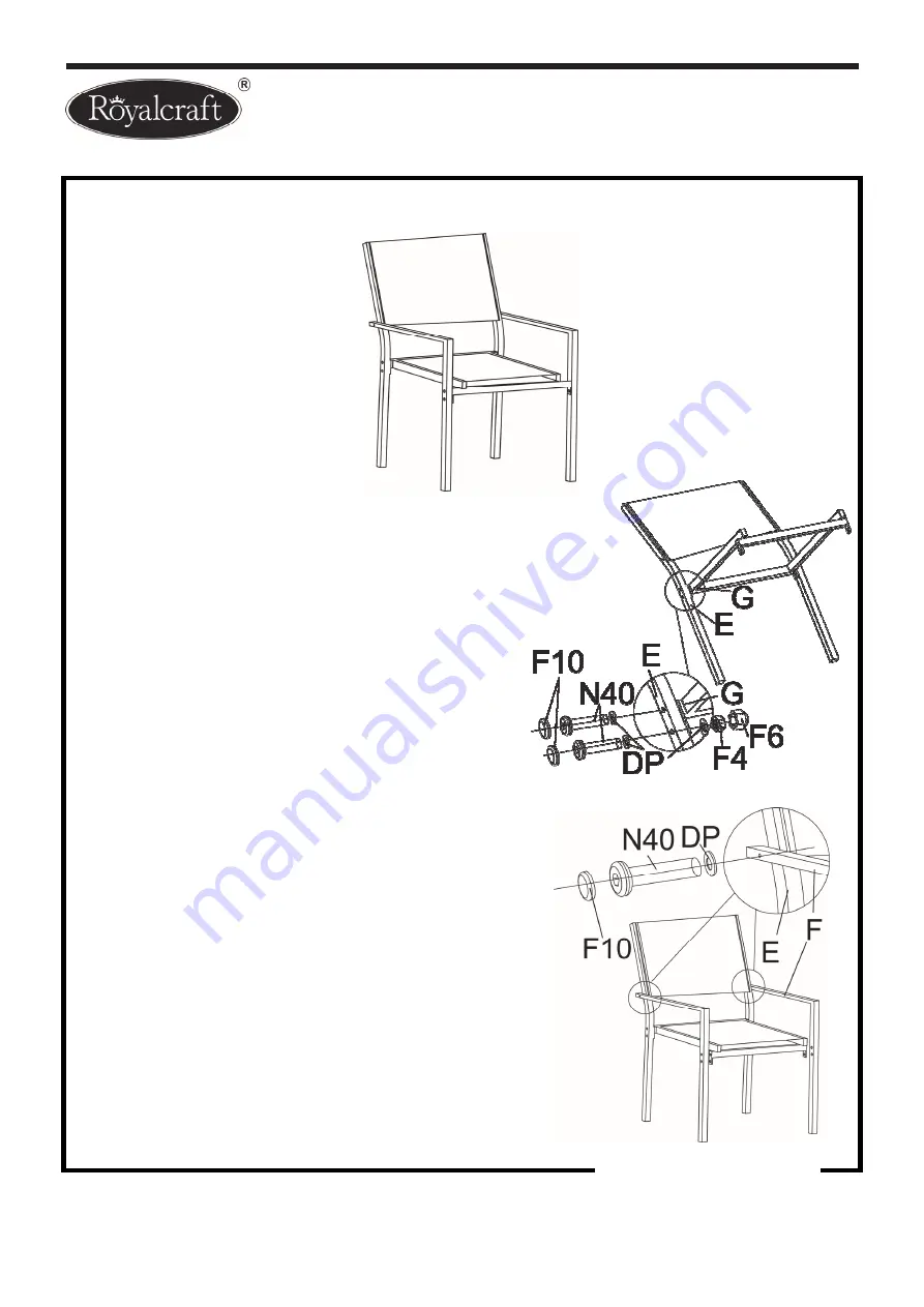 Royalcraft Capri 3 Piece Compact Dining Set Скачать руководство пользователя страница 8