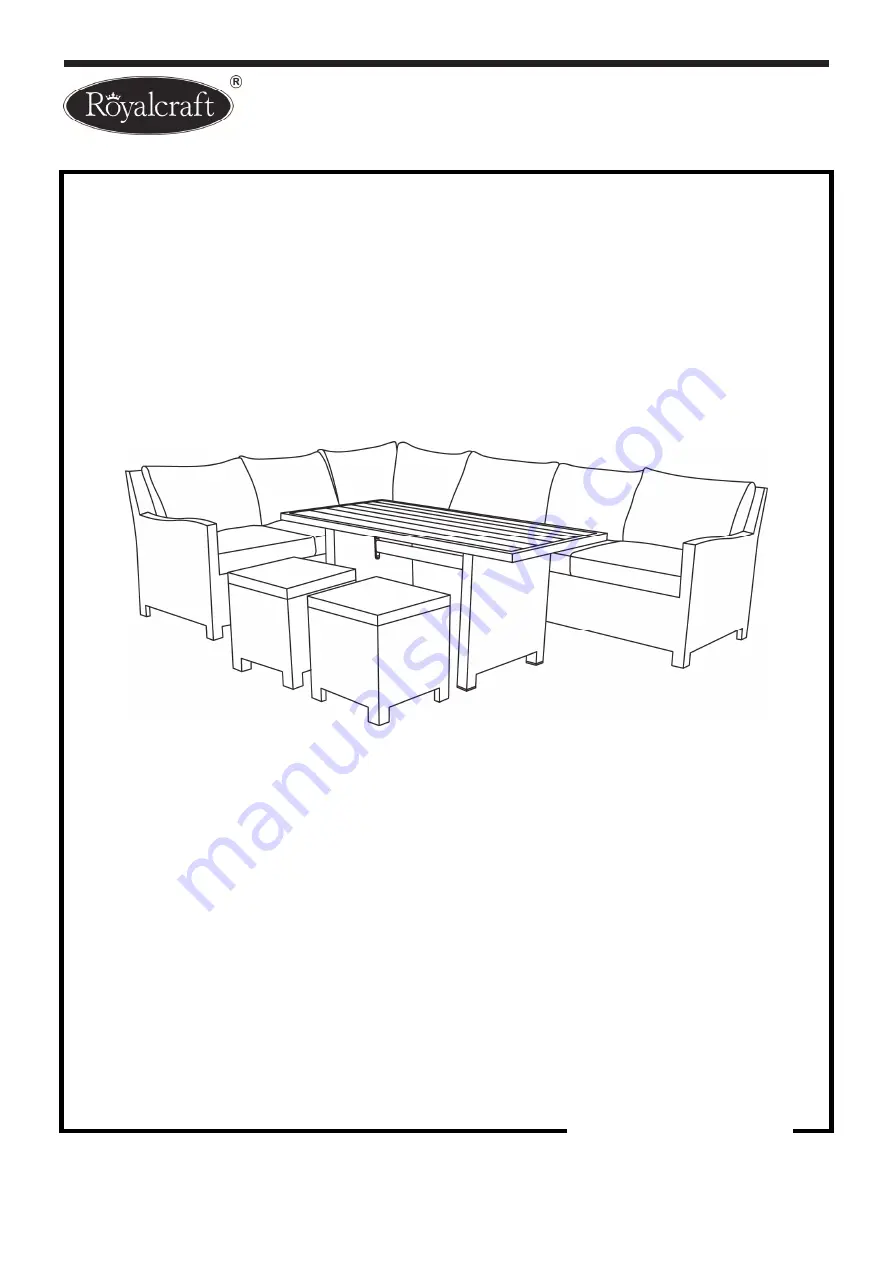 Royalcraft Christleton Corner Dining Set Скачать руководство пользователя страница 1