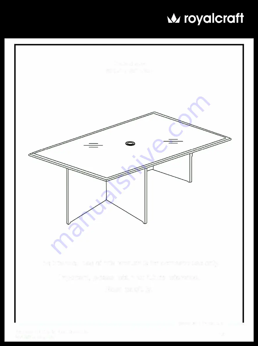 Royalcraft Deluxe Rectangular Cube Table Скачать руководство пользователя страница 1