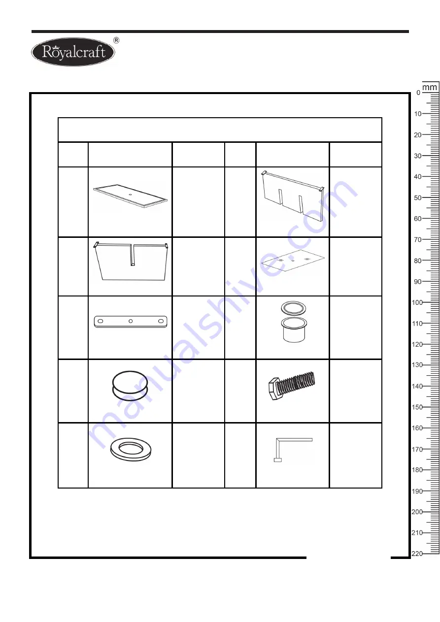 Royalcraft Deluxe Rectangular Cube Table Скачать руководство пользователя страница 3