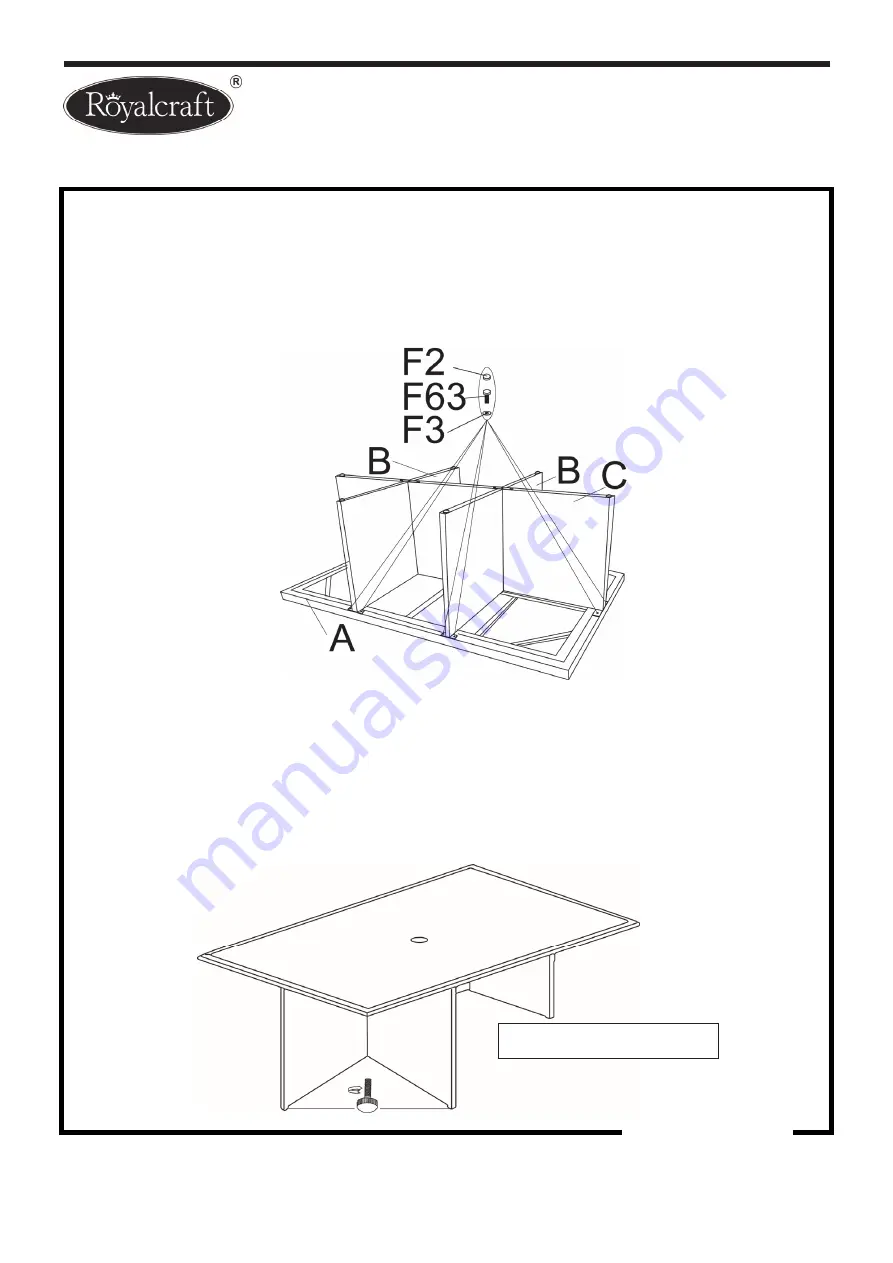 Royalcraft Deluxe Rectangular Cube Table Скачать руководство пользователя страница 5