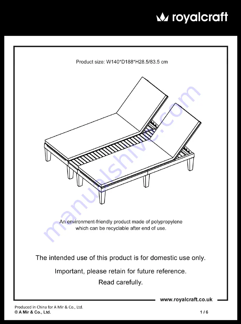 Royalcraft FARO-15 Quick Start Manual Download Page 1