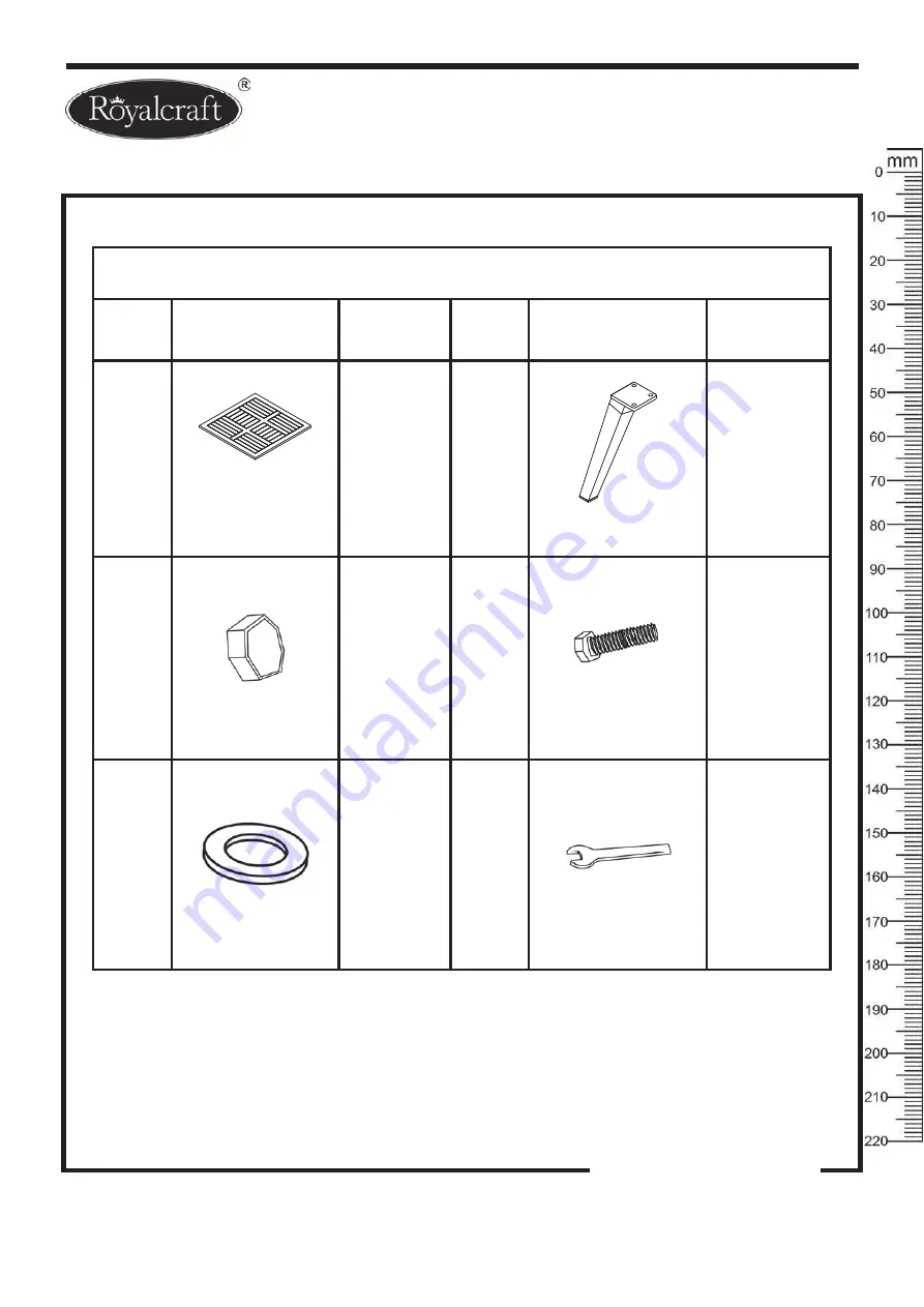 Royalcraft Milan Assembly Instructions Download Page 3