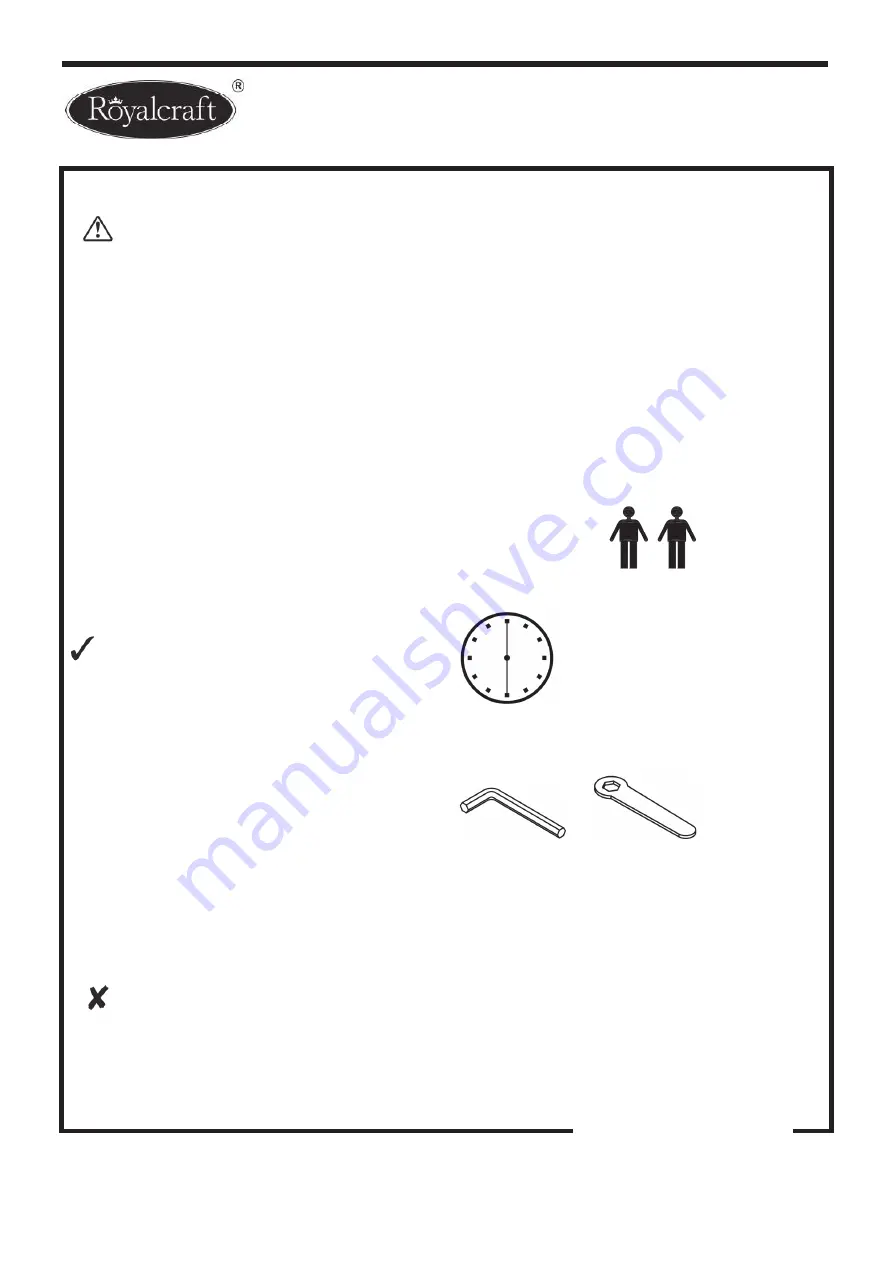 Royalcraft Rio Black Glass Table Assembly Instructions Download Page 2