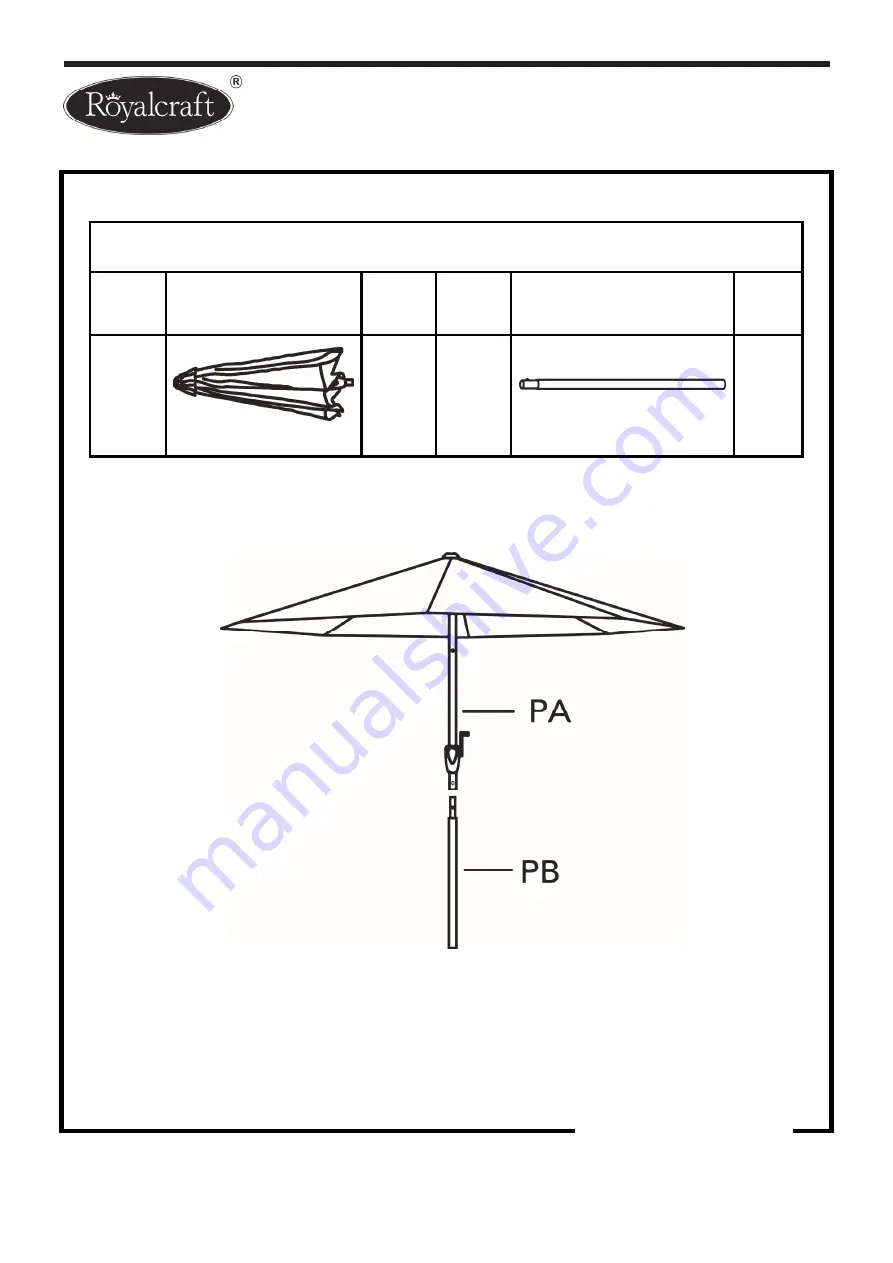 Royalcraft Verona Padded Assembly Instructions Manual Download Page 9