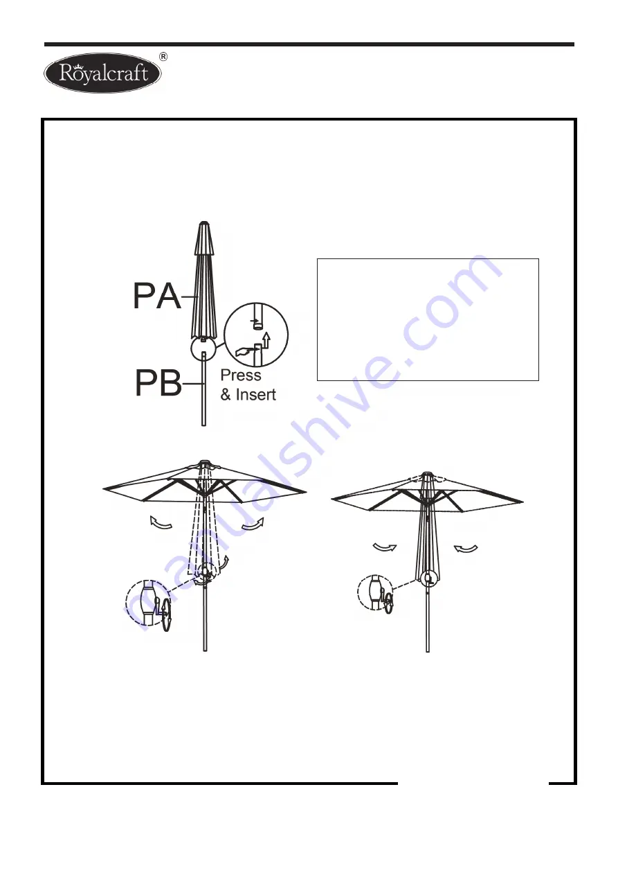 Royalcraft Verona Padded Assembly Instructions Manual Download Page 10