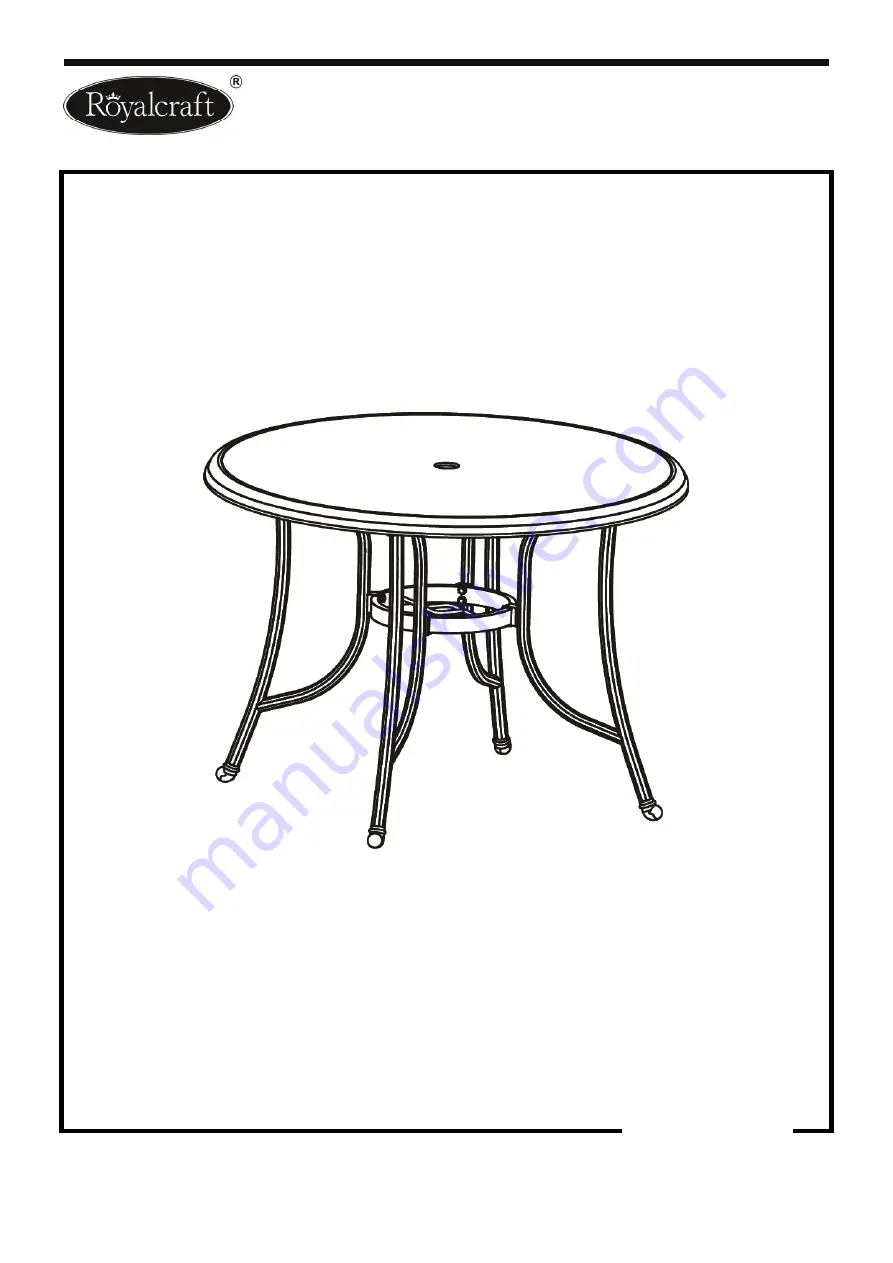 Royalcraft Versailles 124cm Table Скачать руководство пользователя страница 1