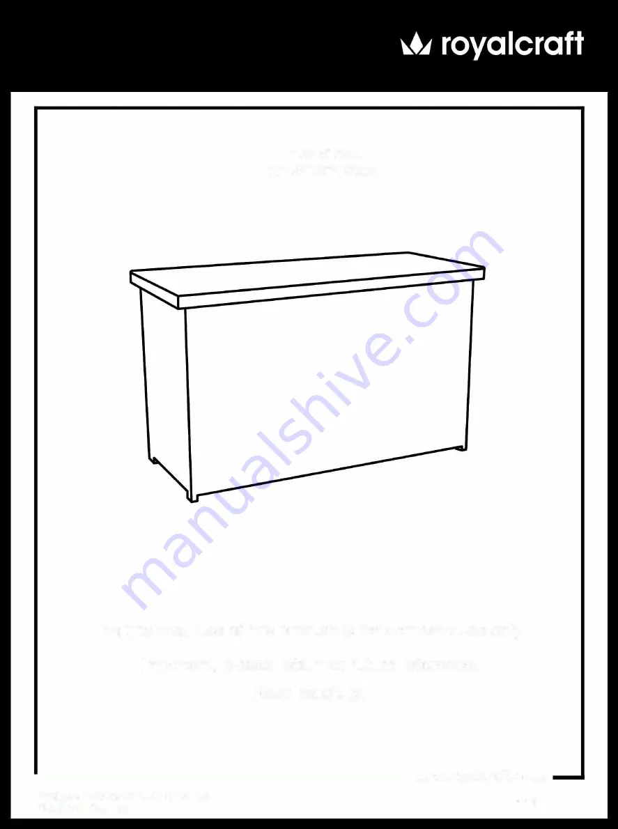 Royalcraft W155-D92 Series Assembly Instructions Manual Download Page 1