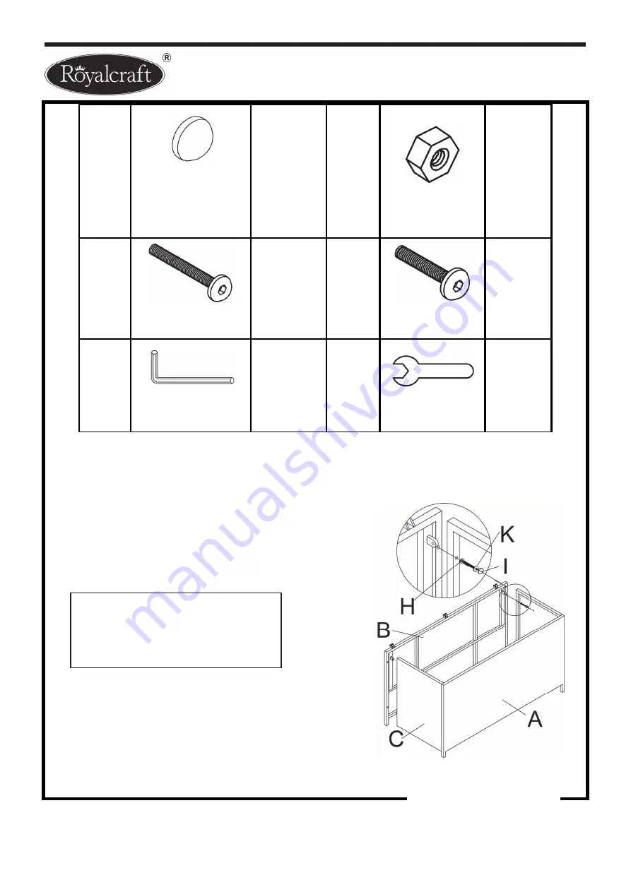 Royalcraft W155-D92 Series Assembly Instructions Manual Download Page 4