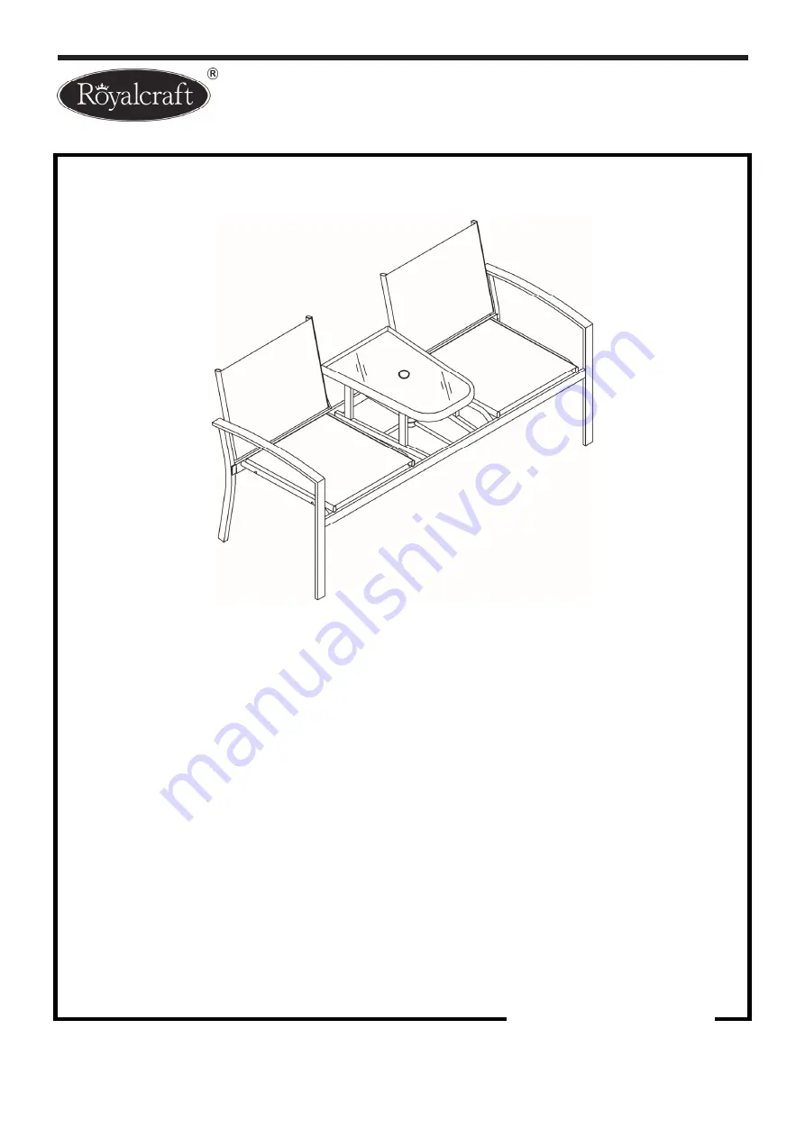 Royalcraft Walton Love Seat Assembly Instructions Manual Download Page 1