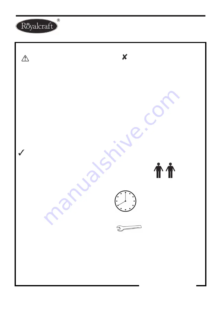 Royalcraft Walton Love Seat Assembly Instructions Manual Download Page 2