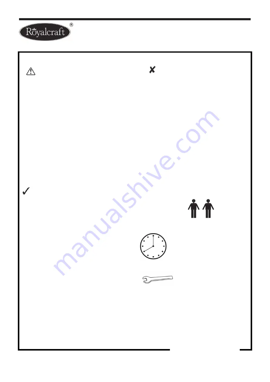 Royalcraft Walton Assembly Instructions Manual Download Page 2