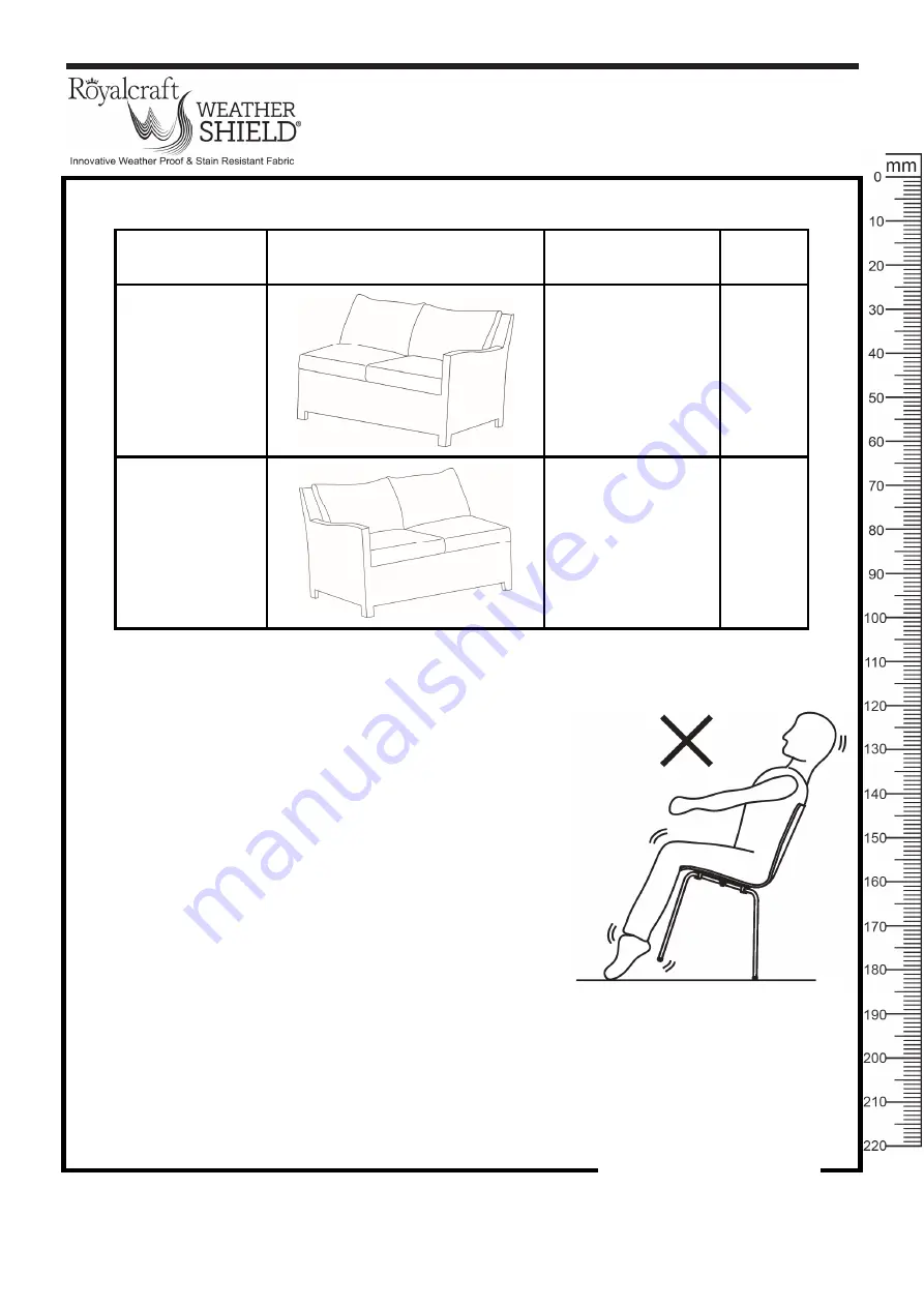 Royalcraft Wentworth Modular LH Sofa Скачать руководство пользователя страница 3