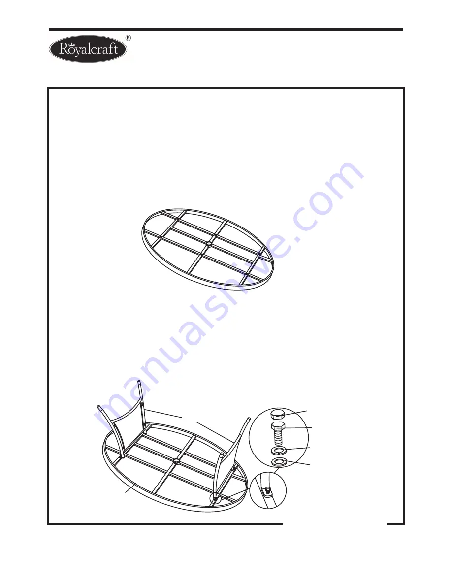 Royalcraft Wentworth Oval Rattan Dining Table Assembly Instructions Manual Download Page 4