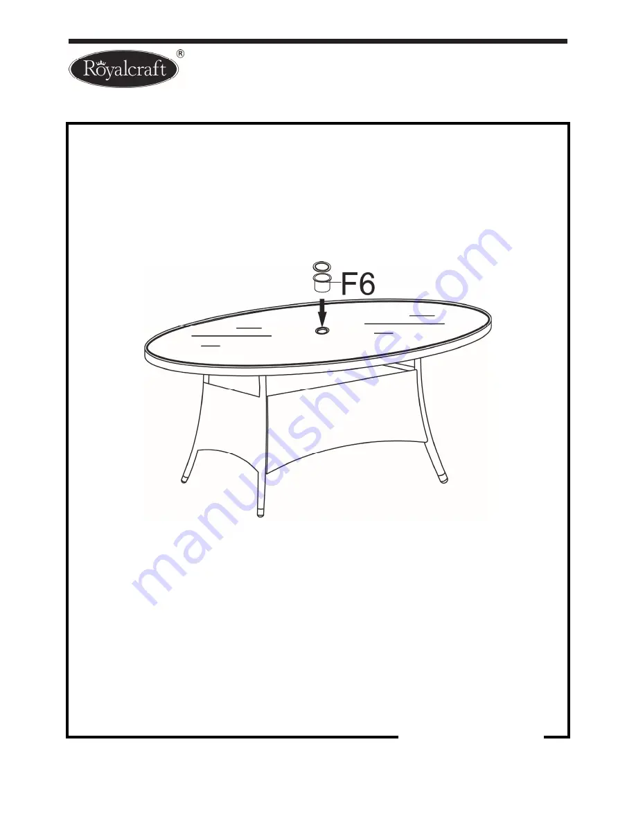 Royalcraft Wentworth Oval Rattan Dining Table Assembly Instructions Manual Download Page 6