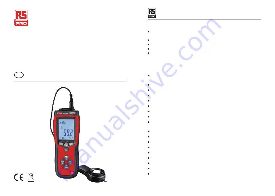 RS PRO 200-3701 Скачать руководство пользователя страница 20