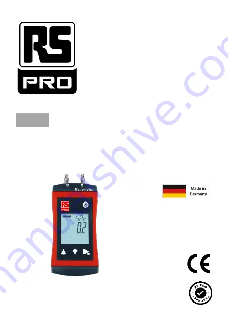 RS PRO 205-0963 Operating Manual Download Page 1