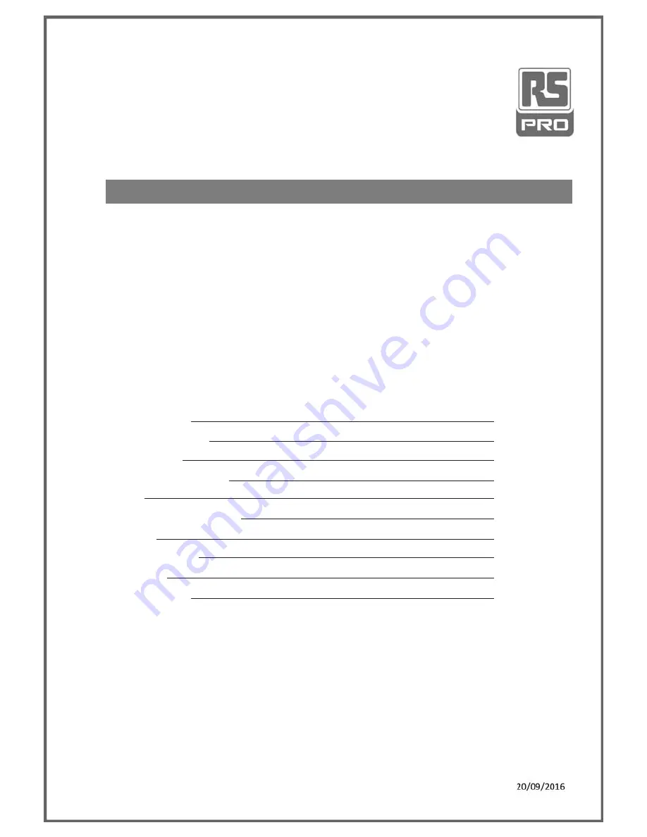 RS PRO DS 2 Instruction Manual Download Page 21