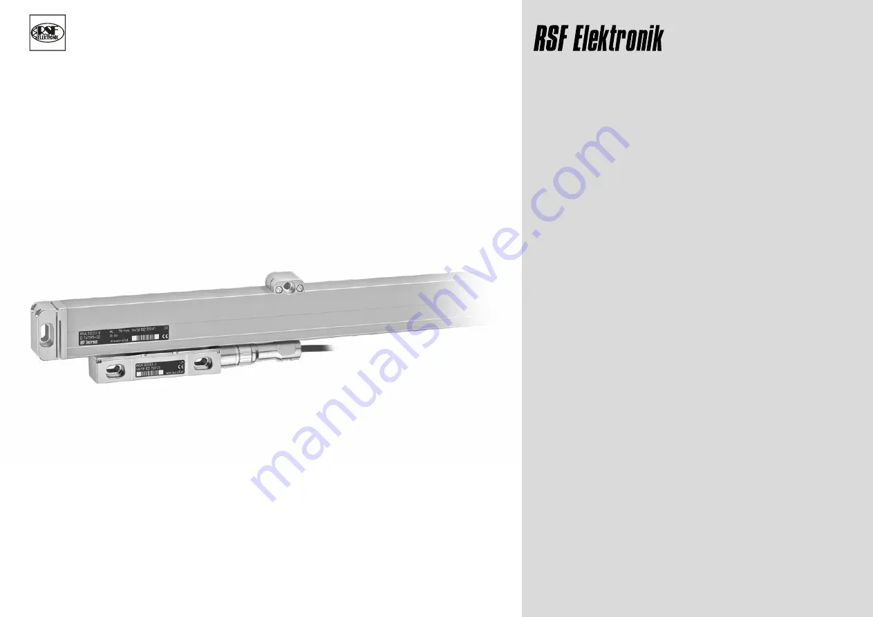 RSF Elektronik MSA 820 Скачать руководство пользователя страница 1