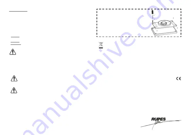 Rupes SSCA Original Operating And Maintenance Instructions Download Page 26